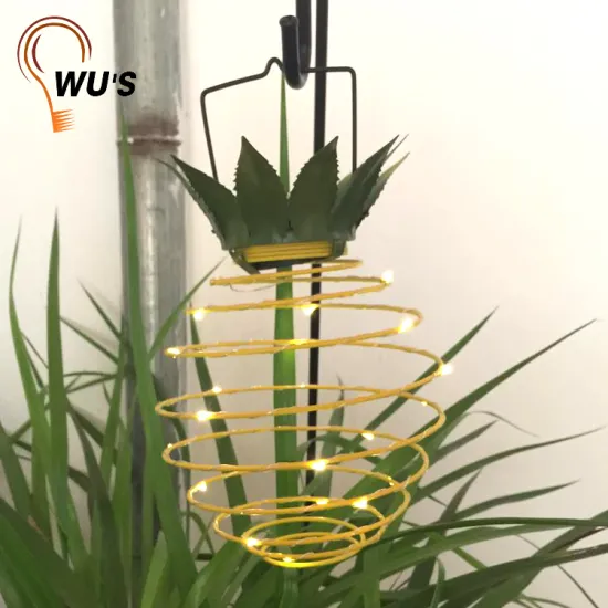 Pineapple Fruit Hanging solar powered rechargeable lantern Outdoor Garden Decoration LED Solar Lantern