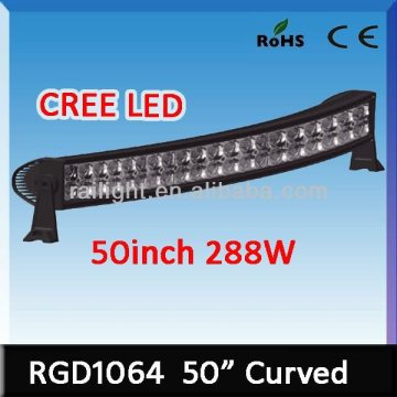 NEW PRODUCTS cree led 22080lm the latest 50" curved cree 288w waterproof led light bar off road trailer aluminum housing