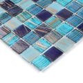 Mixed Glass Swimming Pool Gold Lines Tiles