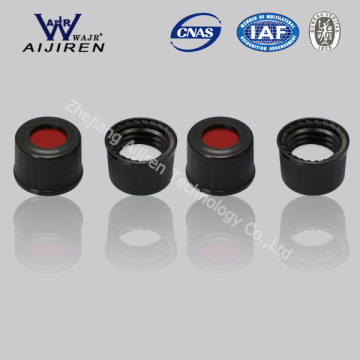 8mm white PTFE/red Silicone septa and black PP cap