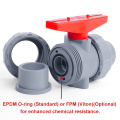 ANSI/DIN/JIS Standard Industrial CPVC True Union Ball Valve (1/2-4")
