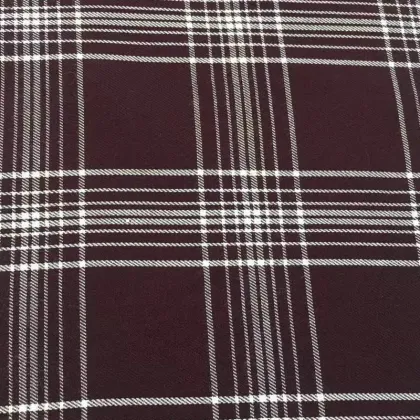 100%viscose yarn dyed fine twill check fabric