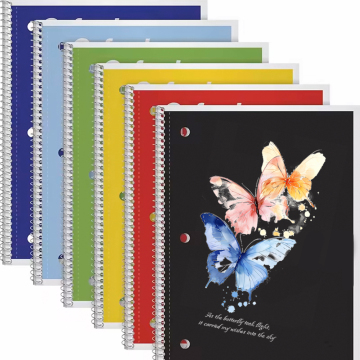Wholesale Soft Plastic PP Cover A4 Hardcover Spiral Notebook