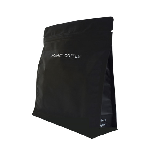 Bolsas de Ziplock de plástico preto para café ambientalmente amigáveis