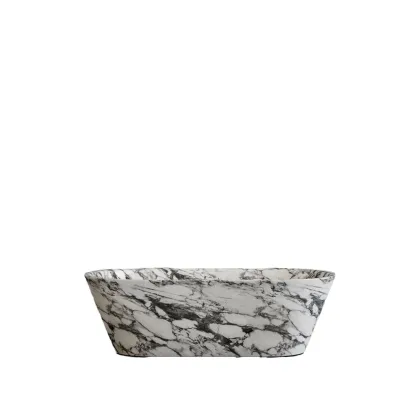 Custom Modern Handmade Onyx White Marble Freestanding Bathtub