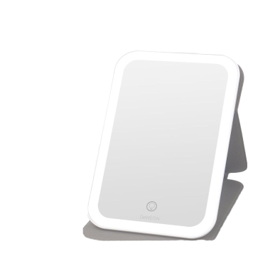 Custom Hot-Selling LED Three Color Touch Screen Rechargeable Portable Square Handheld Makeup Mirror