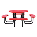 whole outdoor commercial public metal round rectangle disabled picnic table coffee dining table and chair set