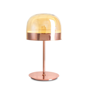 Lampada da tavolo in vetro trasparente decorativo nordico