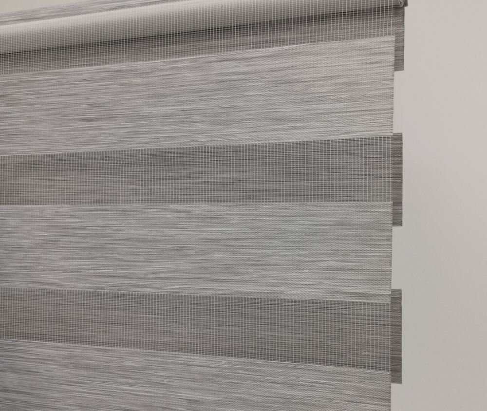 Blackout White Zebra Blinds Light-Filtering Roller Shade