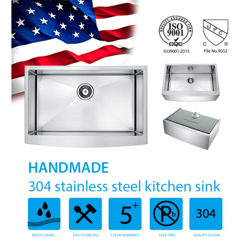 Single Equal Bowl Stainless Steel Apron Kitchen Sink