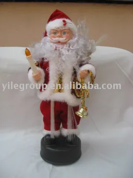 16"santa backbase with fiber light/santa toys/electrical santa