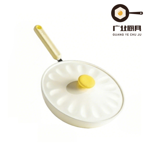 Молочно-белая сковорода с ромбовидным узором премиум-класса