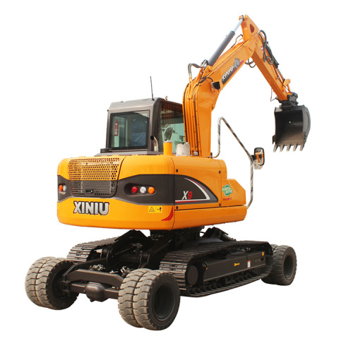 Rhinoceros Cheel Crawler Excavator x9 x110 x120 Колесный экскаватор в действии