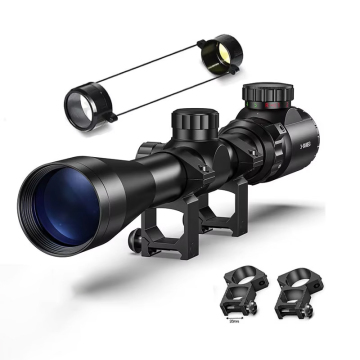 Luger 3-9x40 Scope with Red or Green Illumination and Mounts