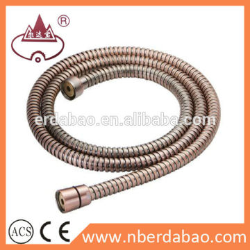 ss flexible stainless steel plated brass shower pipe