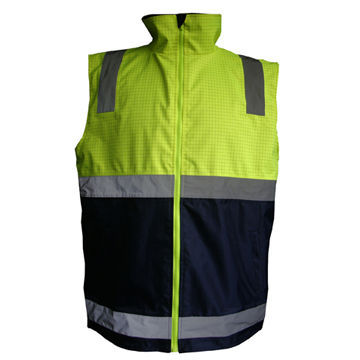 Work reflective vest with 300D oxford/PU fabric, high quality and customized styles