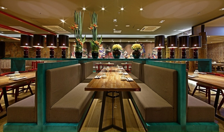 Modern Fast Food Wood Restaurant Furniture Seating Leather Booth5