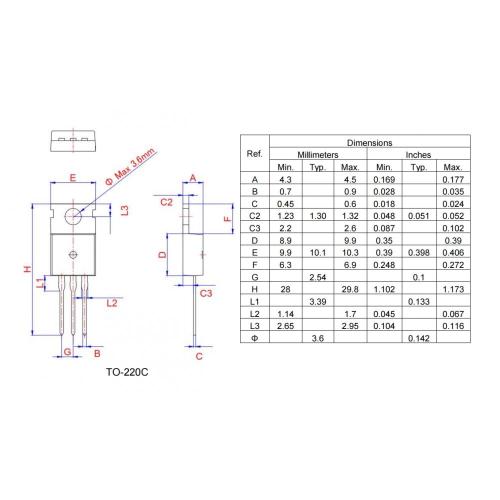 600V BT139-600E 16A Triac with low holding and latching current