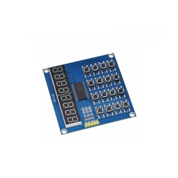 TM1638 Module d'affichage LED numérique avec carte LED 8 bits et 16 clés pour Arduino