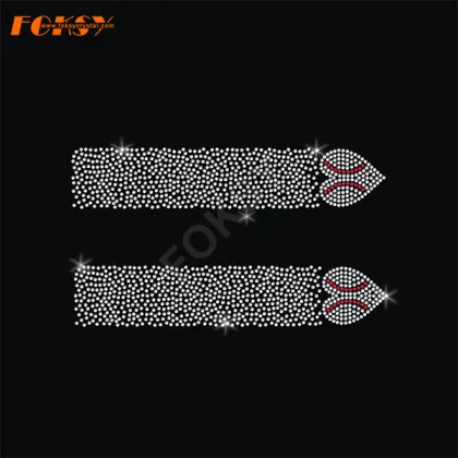 Capri Blue Rhinestone Design For Cheer Bow Strip