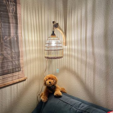 Chinese Style Bamboo Wall Lamp for Bedroom