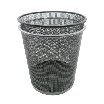 Wholesale Medium Size Black Metal Trash Bin for Home and Hotel