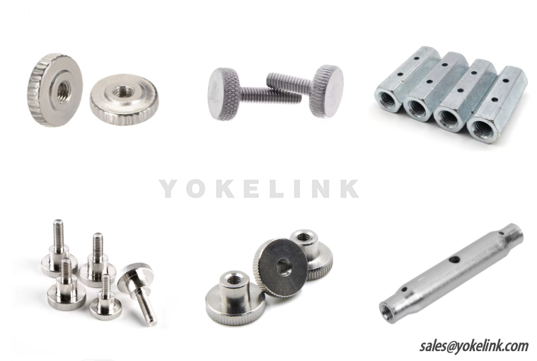 Knurled nuts and screws