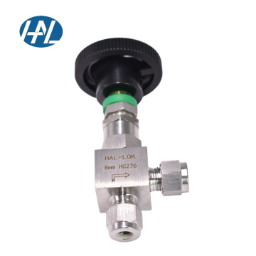 Hot Sale Hao Liu Hastelloy HC276 3/8 High Pressure Stainless Steel Right Angle Double Ferrules Needle Valve