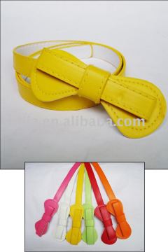 pu belt fashion belt  flower buckle belt