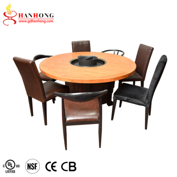 OEM تجاري Hot Pot BBQ Grill Table لشوايات الشواء الكورية المشوية