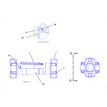 Wheel loader 990K universal joint 168-1914/1681914
