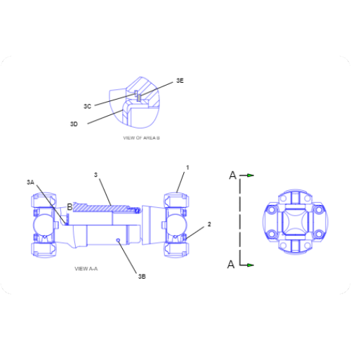 Wheel loader 990K universal joint 168-1914/1681914