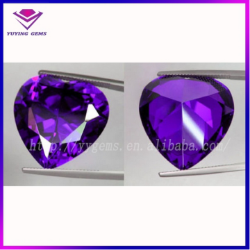 Fashion Jewelry Set Cubic Zirconia High Quality Heart Amethyst CZ