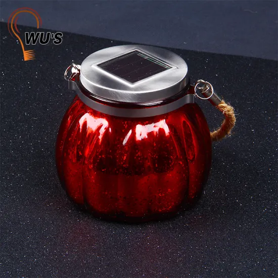 Special custom outdoor garden hanging red glass ball decoration solar light