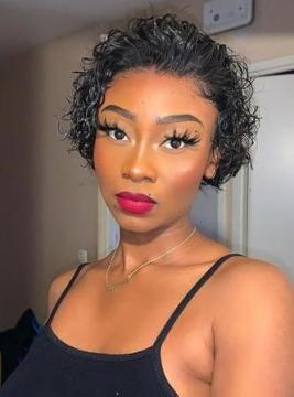 HD Lace Short Pixie Cut Wig 6inch