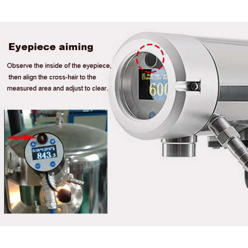 Visual-allowing high temperature infrared thermometer