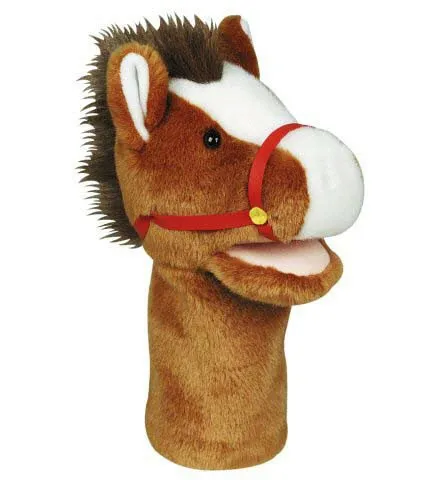 2014 new design horse hand puppet, hot puppet toy horse