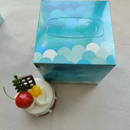 White Cube Boxed Upright Boxed Facial Paper Tissue