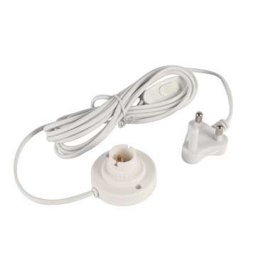 South African Power Plug Extension Cord with 30A On/Off Switch and Lampholder