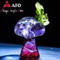 ATO Bar en verre de verre à cocktails de champignons transparent