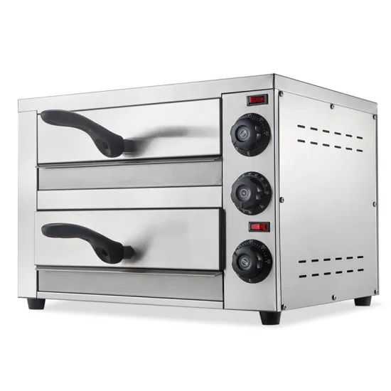 Commercial Stainless Steel Pizza Maker Double Layer Countertop 12inch Electric Pizza Oven