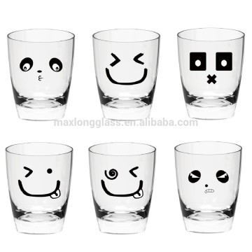 Fancy Glass Cup with smile face