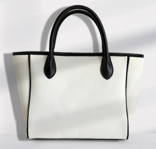 Luxury canvas and sufiber handbag