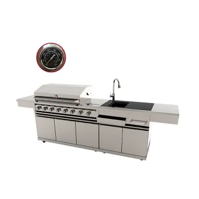 All in One Luxurious 8 Burnres Gas BBQ Grill for Outdoor Kitchen