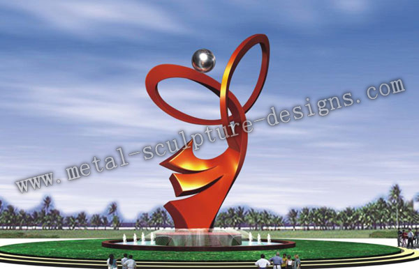 Steel Sculpture Striving Forward