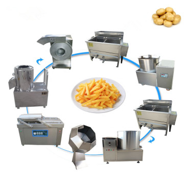 Yarı otomatik patates çipi ve patates kızartması üretim hattı makinesi