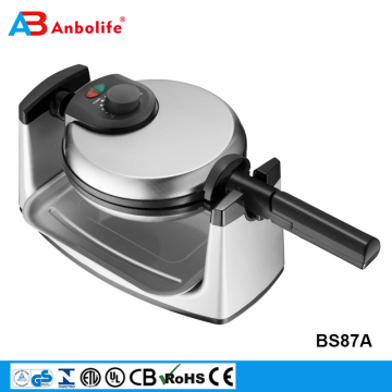 UL 120v 1000W 180 Grad Drehung Edelstahloberfläche Antihaftbeschichtung Waffeleisen