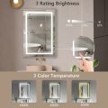 Wall Mounted Anti-Fog Dimmable LED Lighted Mirror