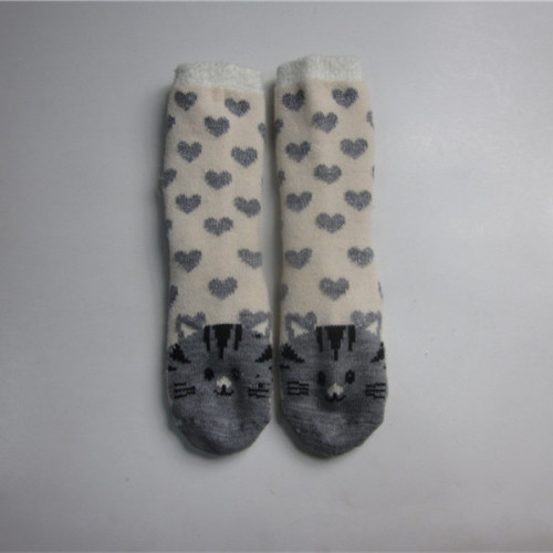 Cute Cat Jacquard Floor Socks