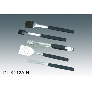 5PCS BBQ Tool Set with Stain Polish
